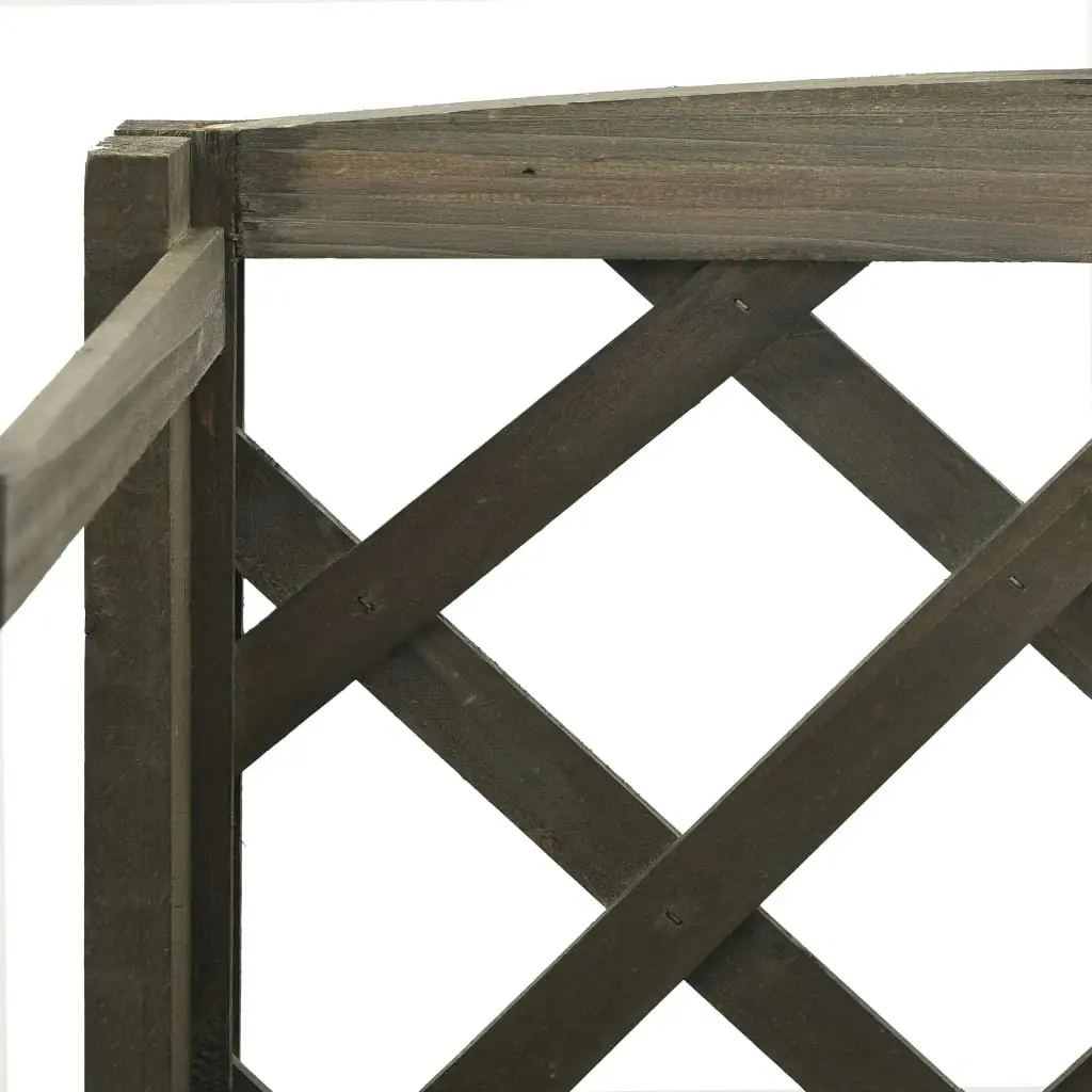 Plant Stand with Trellis Grey 60x30x140 cm Solid Firwood 314835