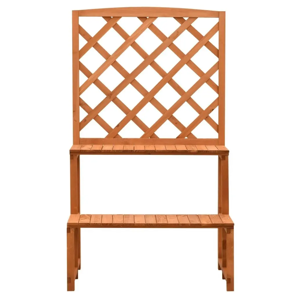 Plant Stand with Trellis Orange 70x42x120 cm Solid Firwood 314842