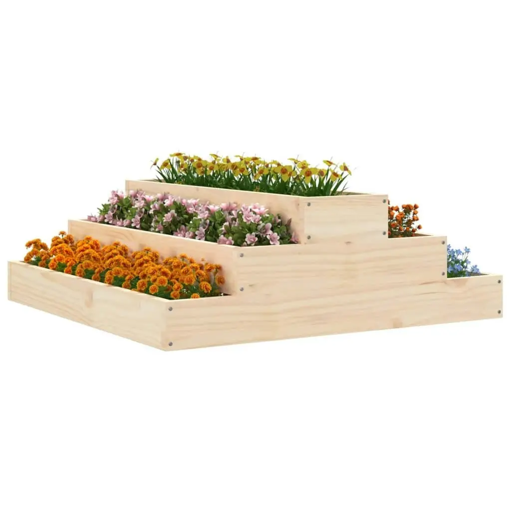 Planter 80x80x27 cm Solid Wood Pine 823892