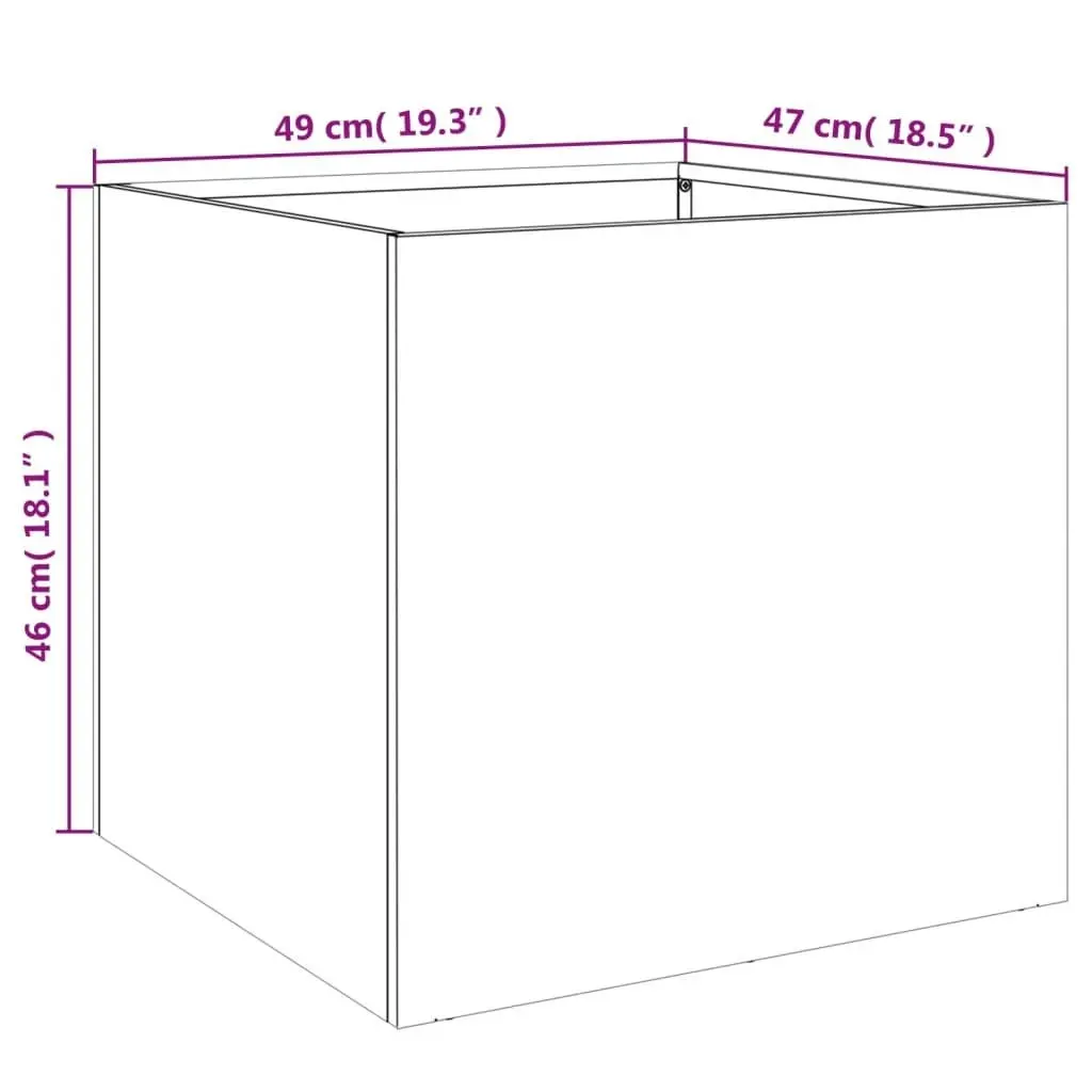 Planter Anthracite 49x47x46 cm Cold-rolled Steel 841563