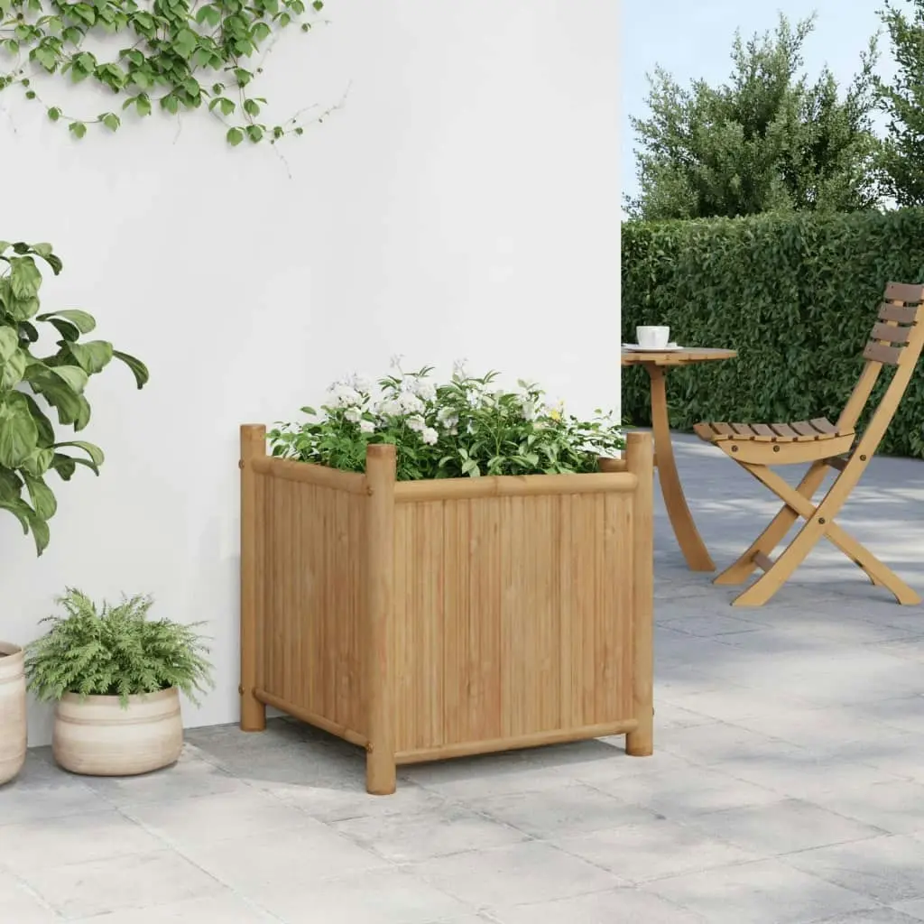 Planter 50x50x50 cm Bamboo 366465