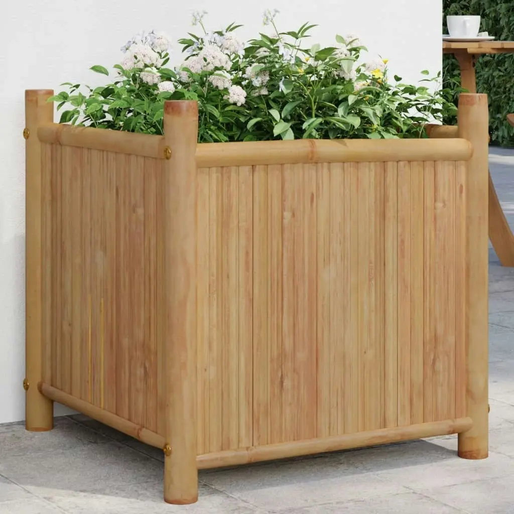 Planter 50x50x50 cm Bamboo 366465