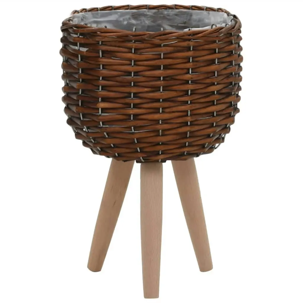 Planter 3 pcs Wicker with PE Lining 246827