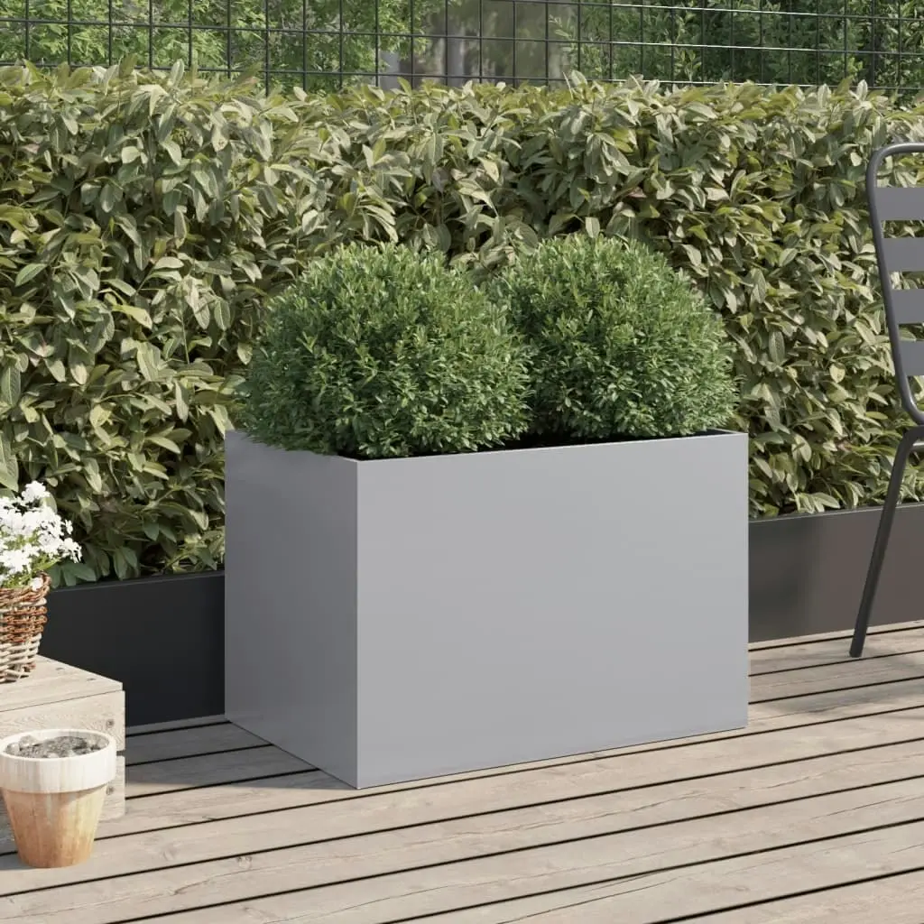 Planter Silver 62x40x39 cm Galvanised Steel 841600