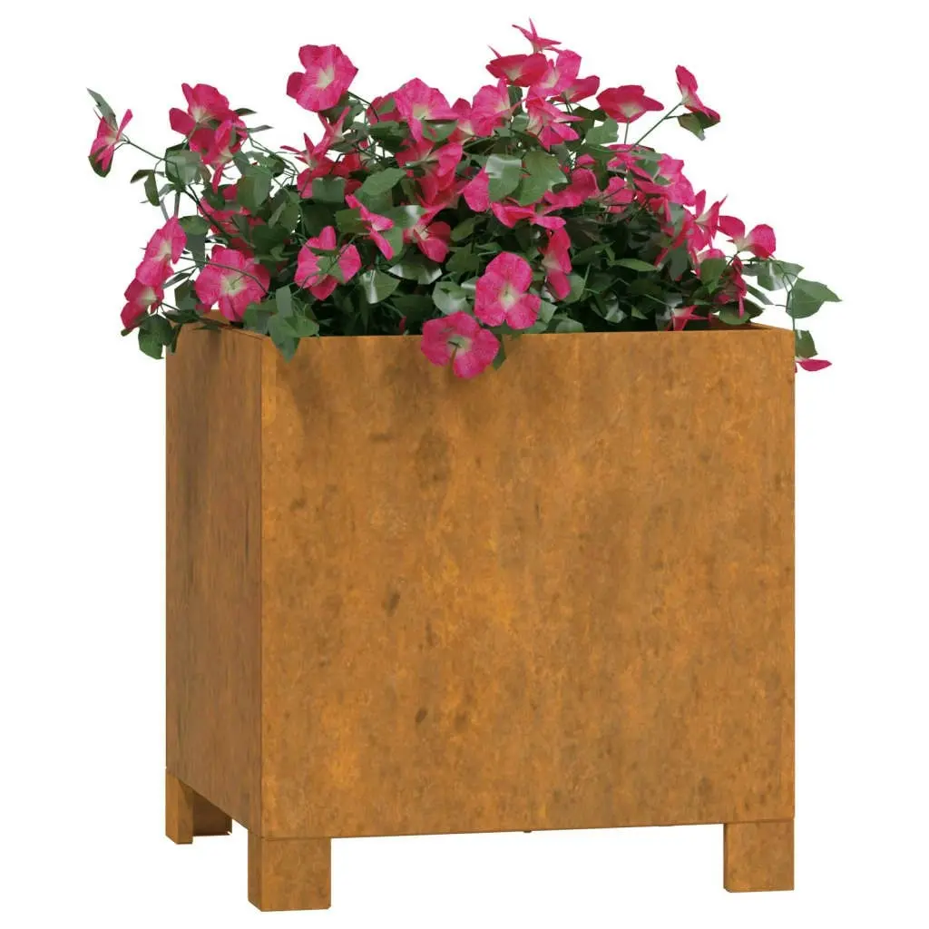 Planter with Legs Rusty 32x30x33 cm Corten Steel 823678