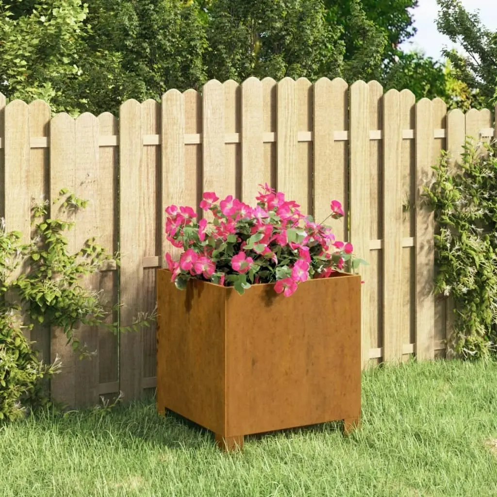 Planter with Legs Rusty 32x30x33 cm Corten Steel 823678