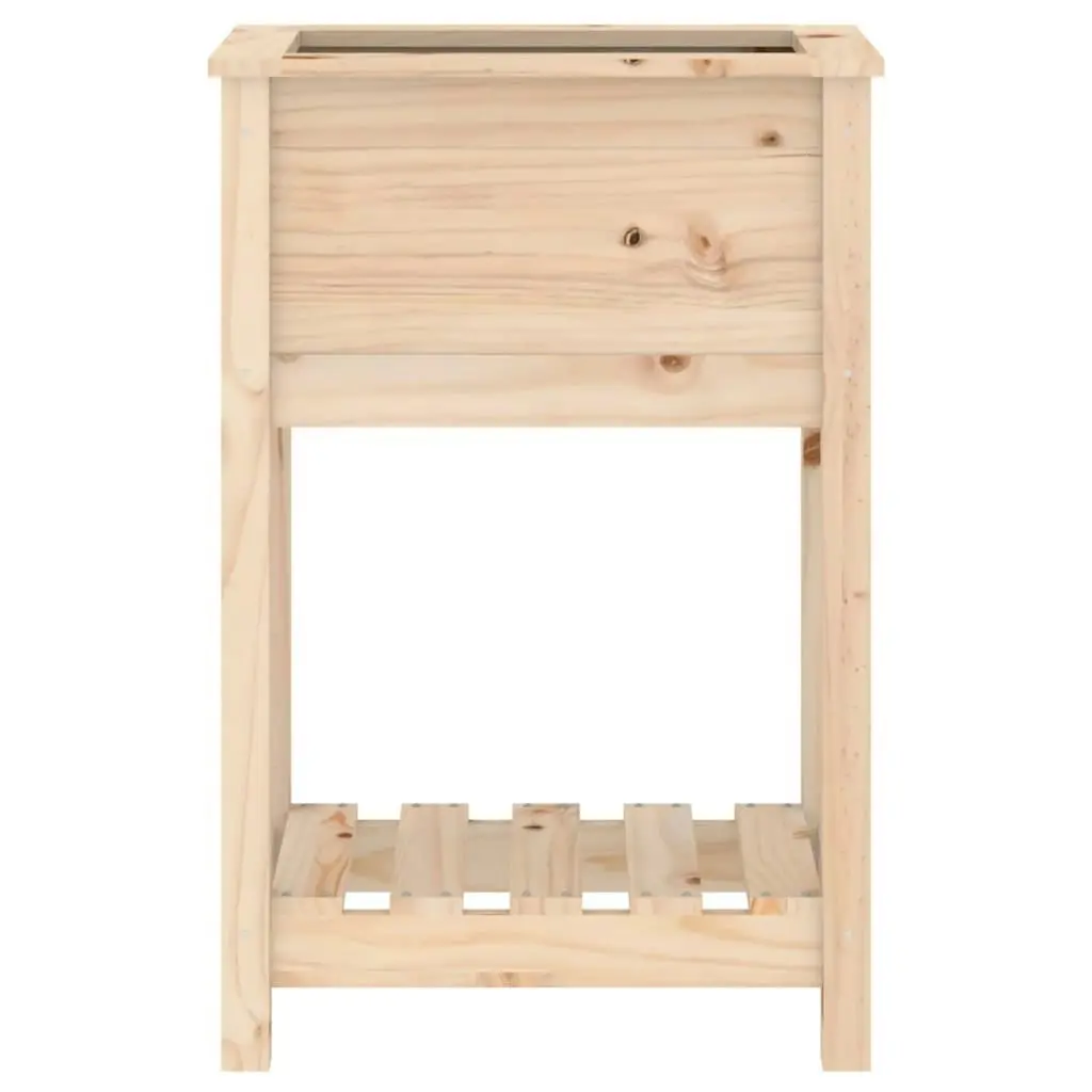 Planter with Shelf 54x34.5x81 cm Solid Wood Pine 823752