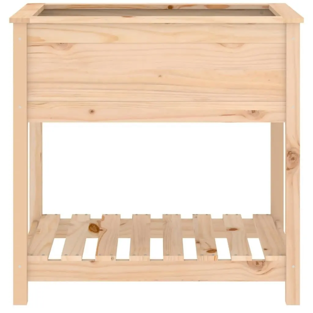 Planter with Shelf 82.5x54x81 cm Solid Wood Pine 823780