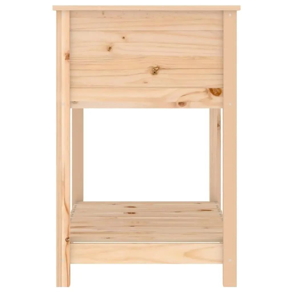 Planter with Shelf 82.5x54x81 cm Solid Wood Pine 823780