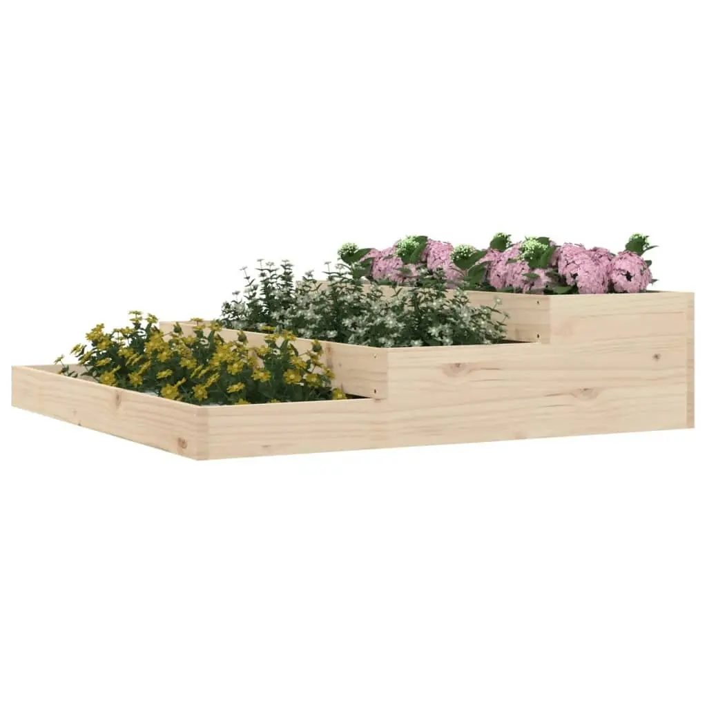 Planter 107x107x27 cm Solid Wood Pine 823913