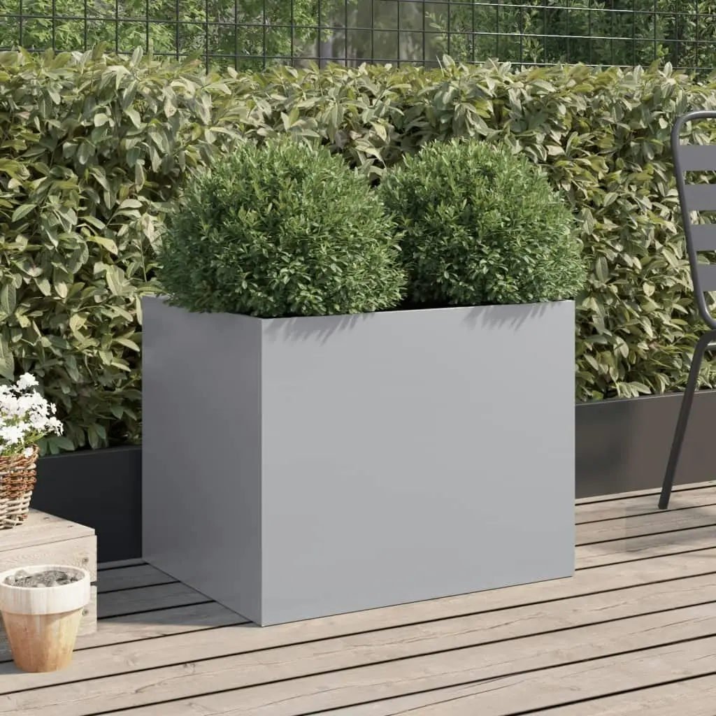 Planter Silver 62x47x46 cm Galvanised Steel 841606