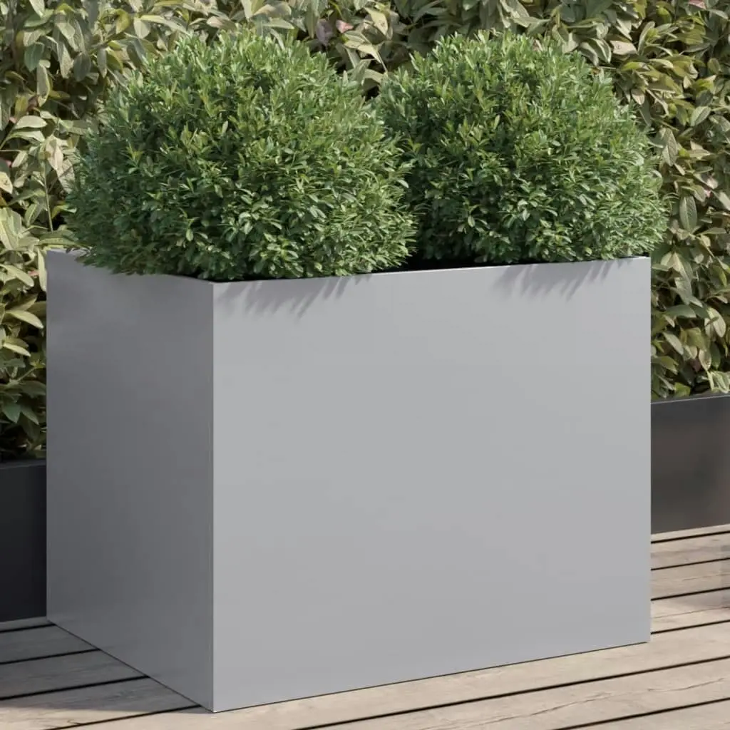 Planter Silver 62x47x46 cm Galvanised Steel 841606