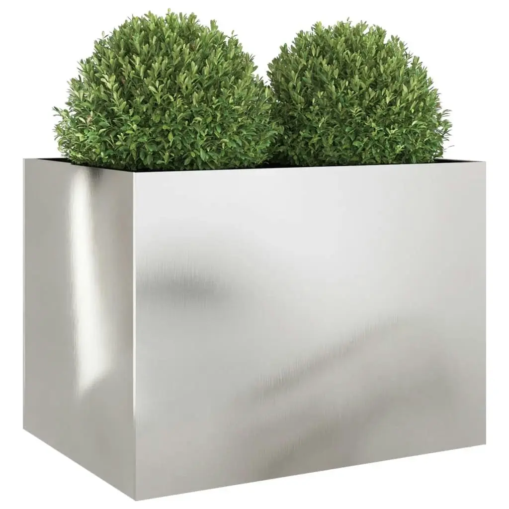 Planter Silver 62x47x46 cm Stainless Steel 841605