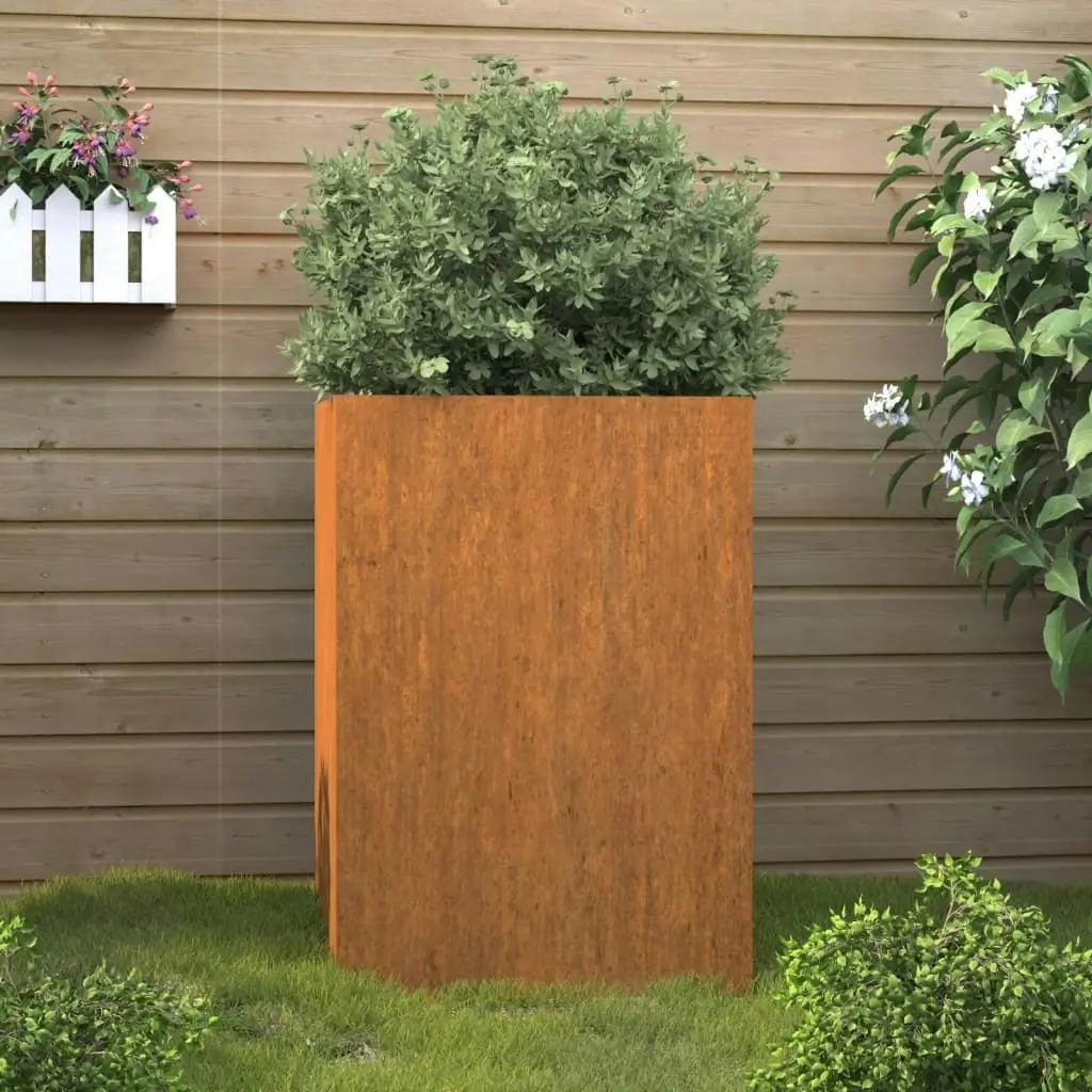 Planter 42x38x75 cm Corten Steel 821554