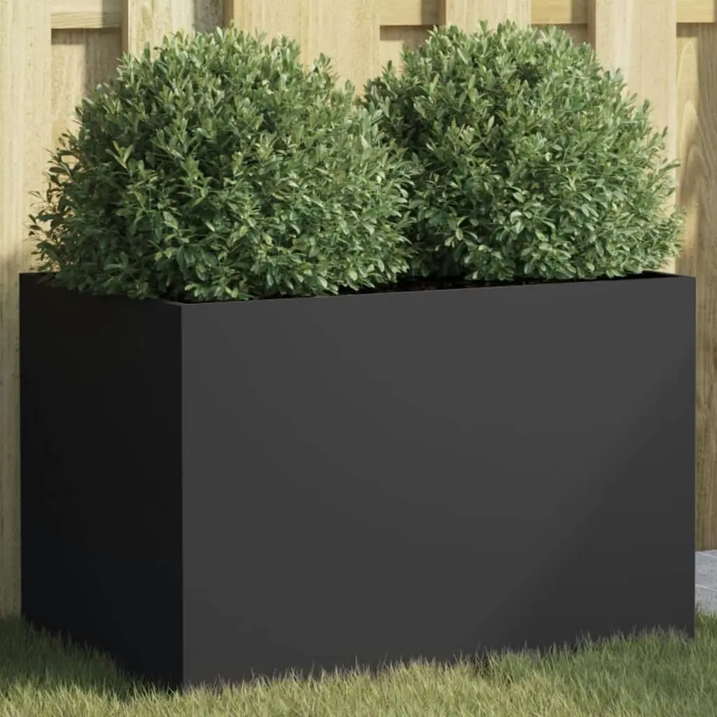 Planter Black 62x40x39 cm Cold-rolled Steel 841595