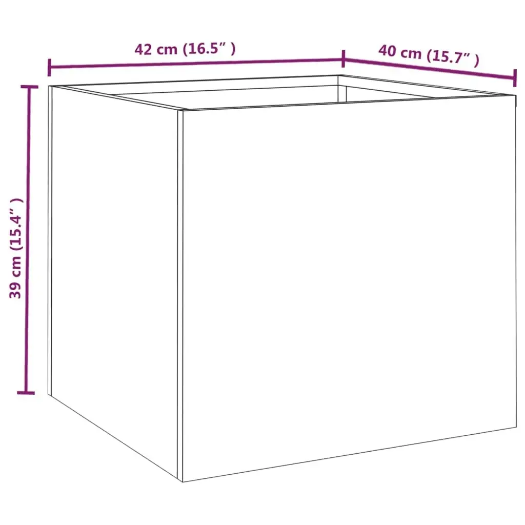 Planter 42x40x39 cm Corten Steel 821549