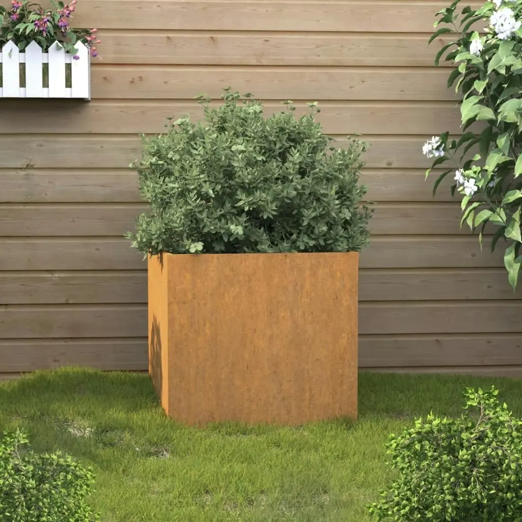 Planter 42x40x39 cm Corten Steel 821549