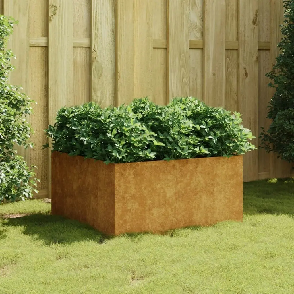 Planter 80x80x40 cm Corten Steel 824531