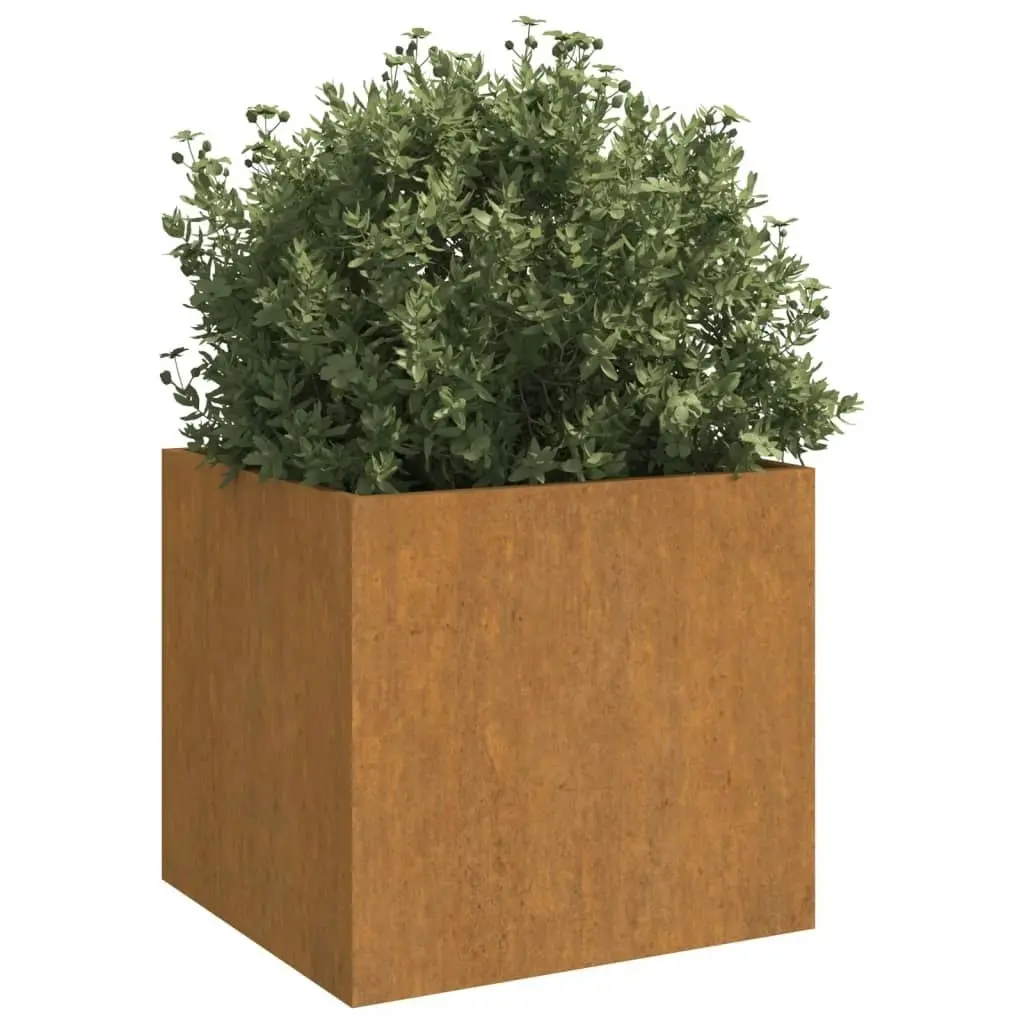 Planters 2 pcs 42x40x39 cm Corten Steel 821550