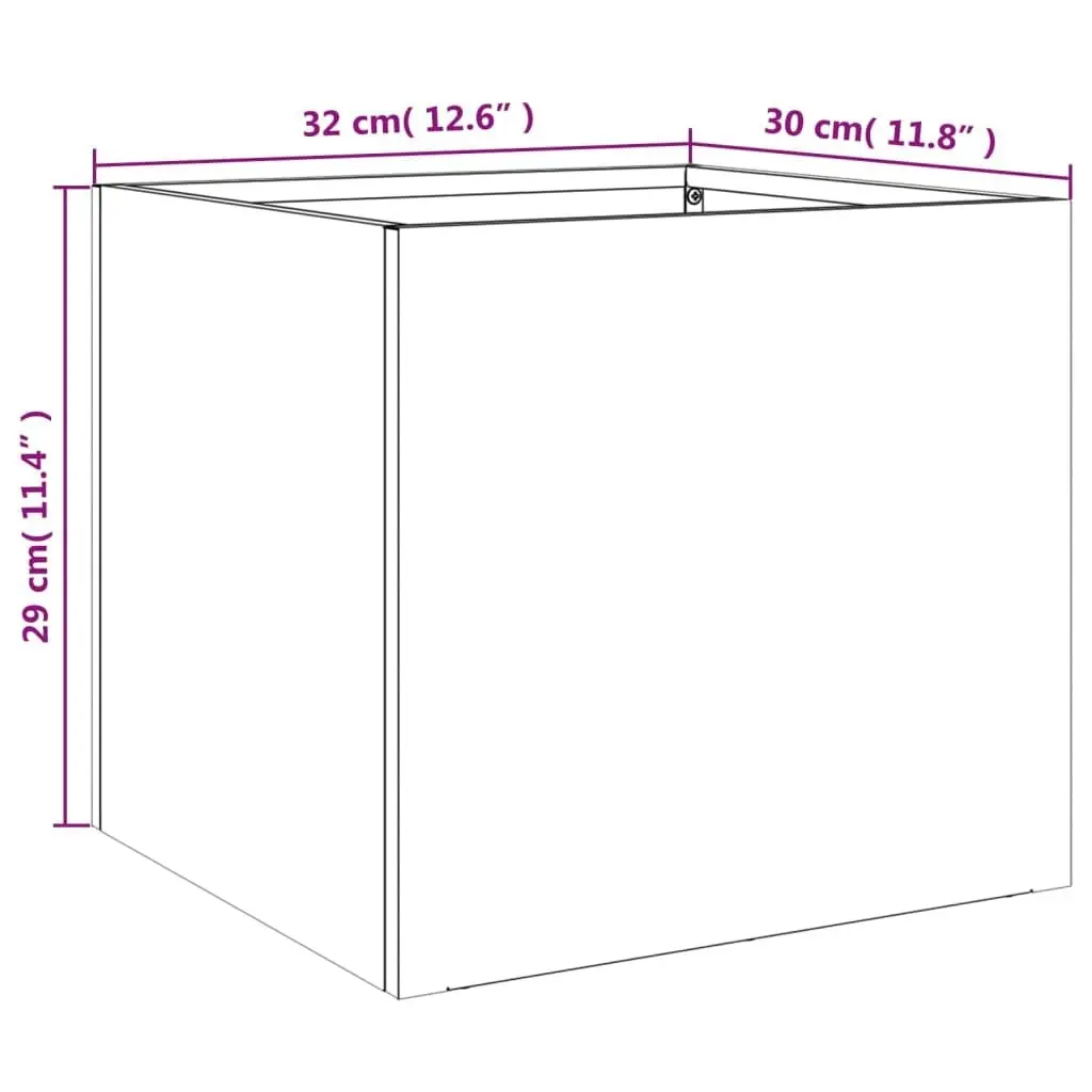 Planters 2 pcs Anthracite 32x30x29 cm Cold-rolled Steel 841540