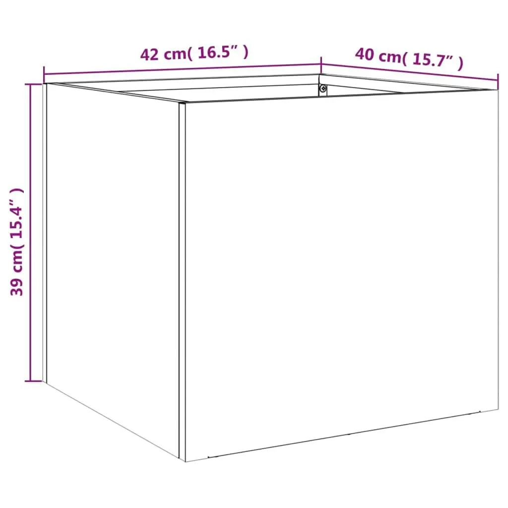 Planters 2 pcs Anthracite 42x40x39 cm Cold-rolled Steel 841552