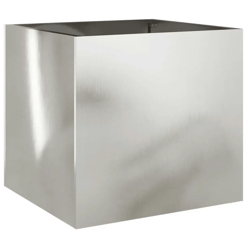 Planters 2 pcs Silver 42x40x39 cm Stainless Steel 841556