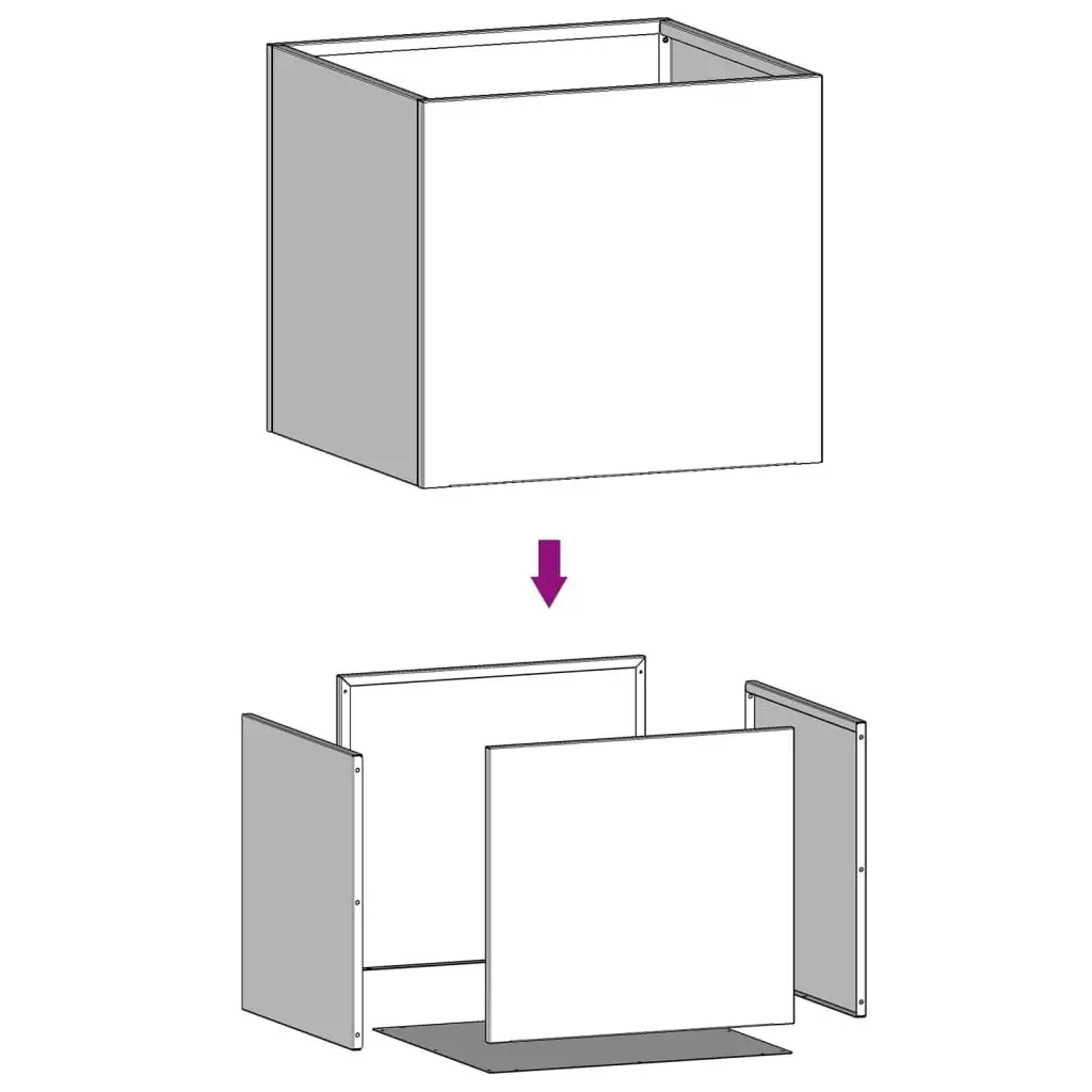 Planters 2 pcs Silver 42x40x39 cm Stainless Steel 841556