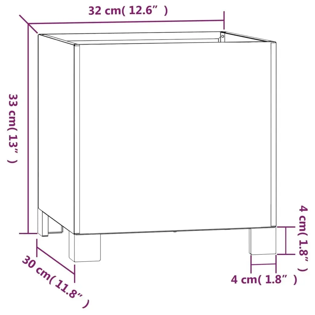 Planters with Legs 2 pcs Rusty 32x30x33 cm Corten Steel 823679