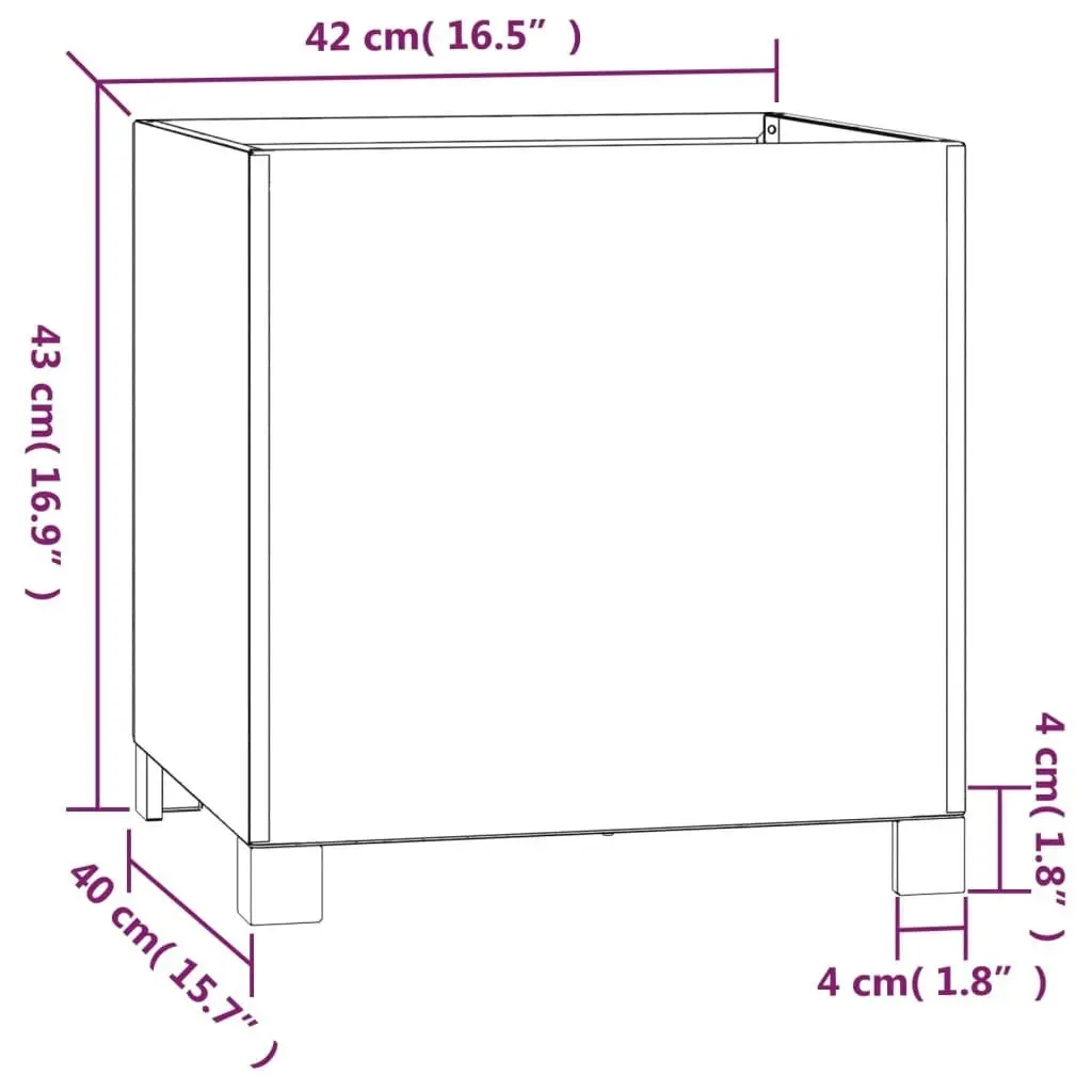 Planters with Legs 2 pcs Rusty 42x40x43 cm Corten Steel 823681