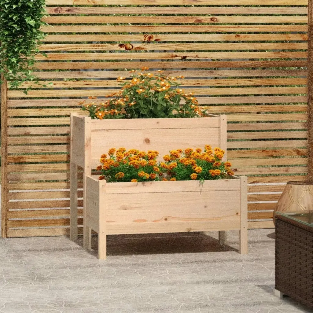 Planter 84.5x84x75 cm Solid Wood Pine 822257