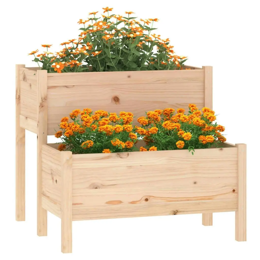 Planter 84.5x84x75 cm Solid Wood Pine 822257