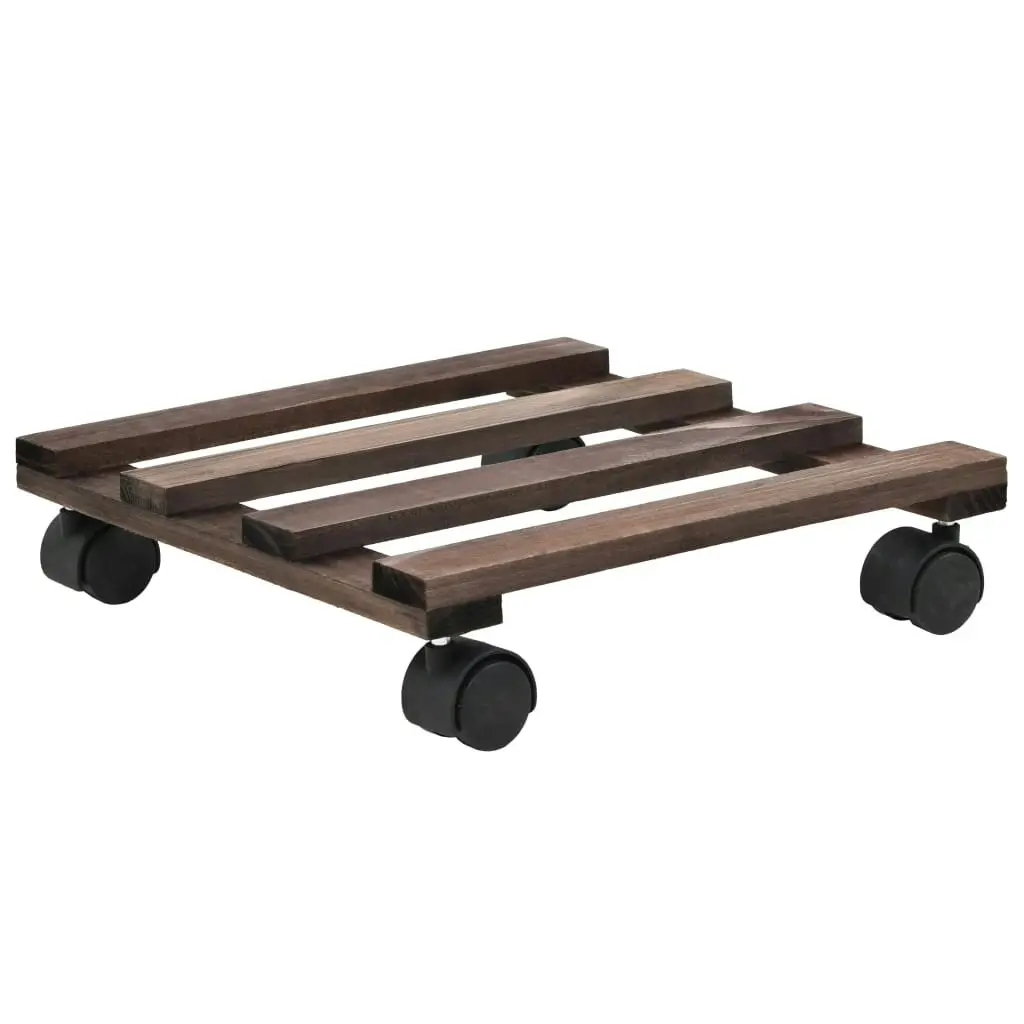 Plant Rollers 4 pcs Cedar Wood 25x25 cm 246442