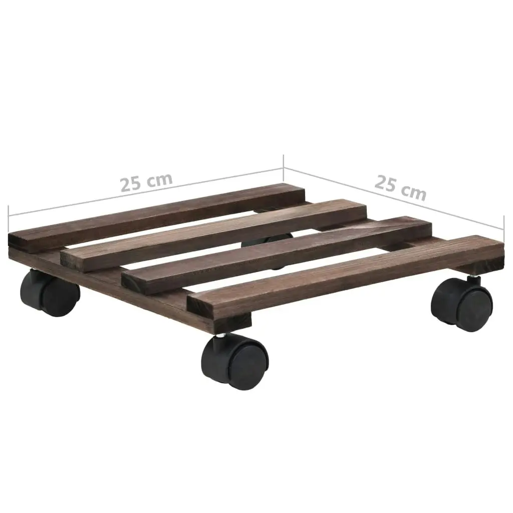 Plant Rollers 4 pcs Cedar Wood 25x25 cm 246442