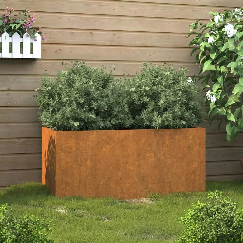 Planter 62x30x29 cm Corten Steel 821556