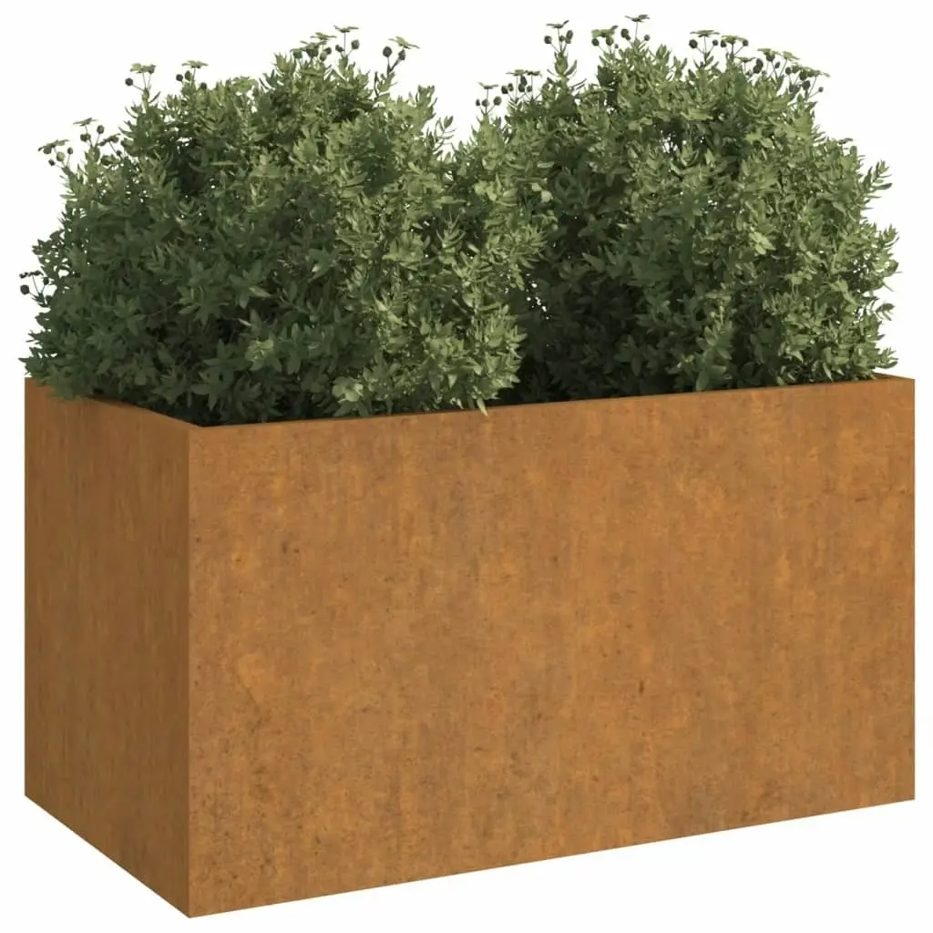 Planter 62x30x29 cm Corten Steel 821556