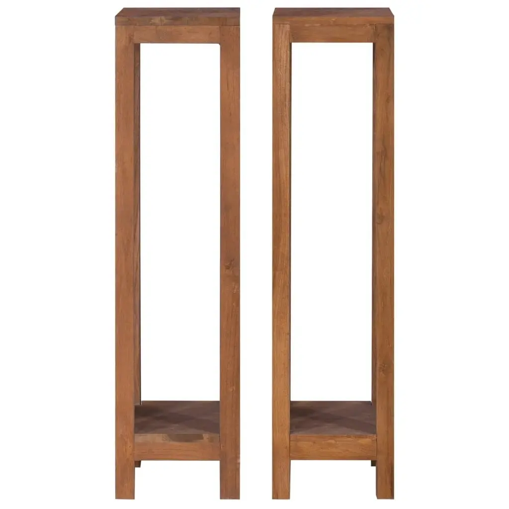 Plant Stands 2 pcs 25x25x100 cm Solid Teak Wood 289078