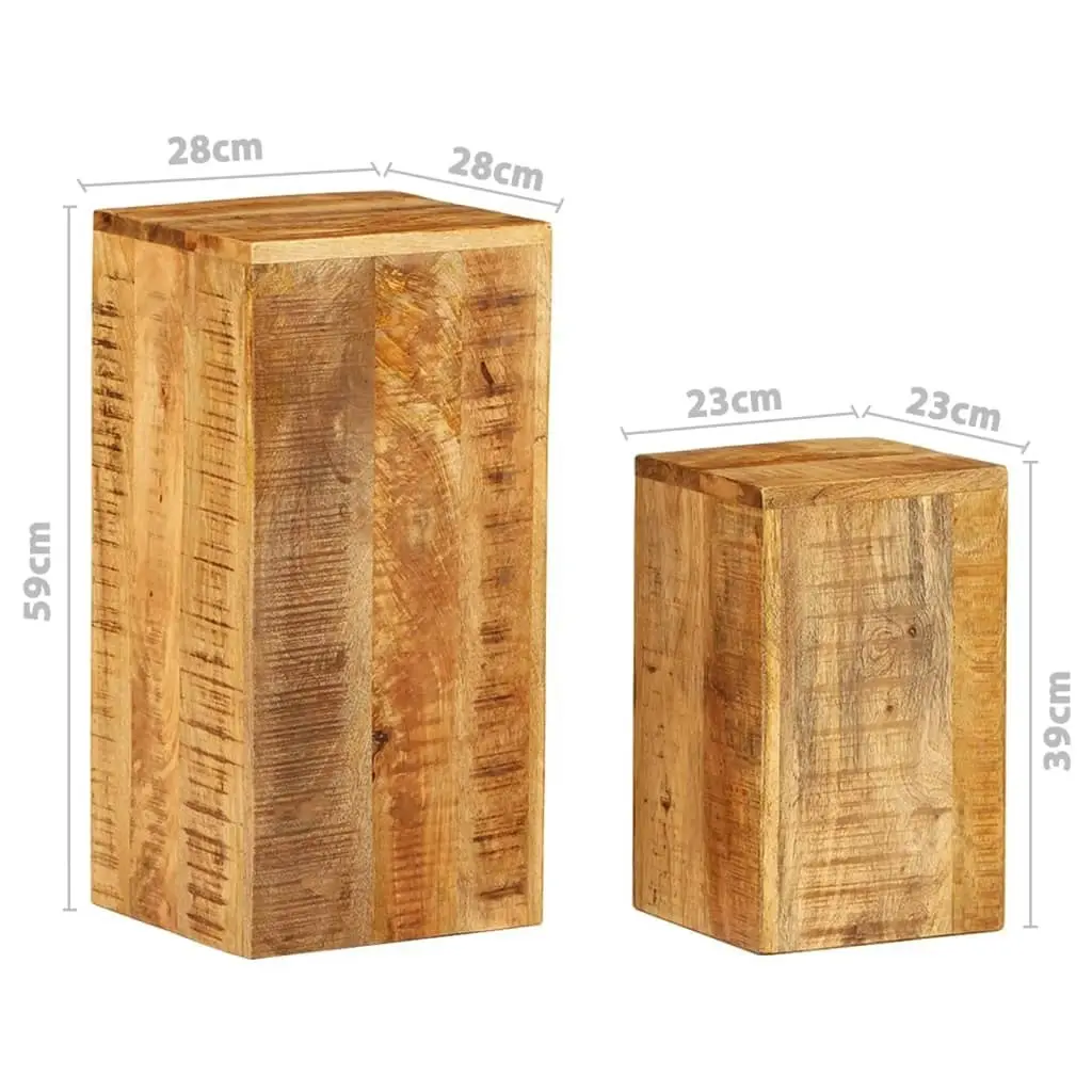 Plant Stands 2 pcs Solid Mango Wood 320804