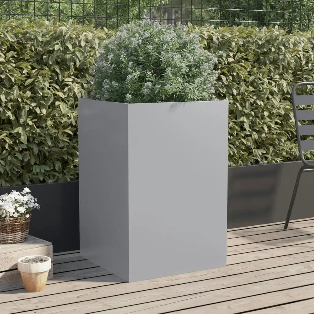 Planter Silver 52x48x75 cm Galvanised Steel 841588