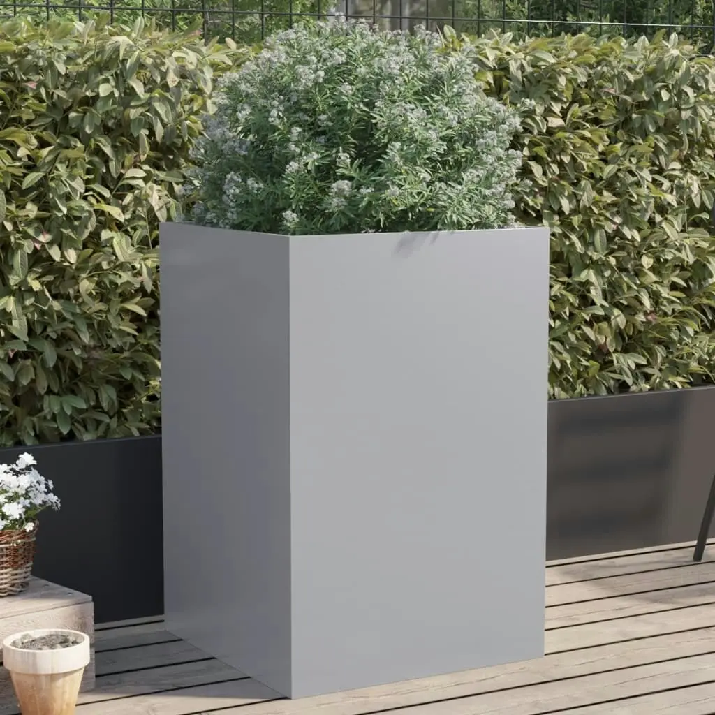 Planter Silver 52x48x75 cm Galvanised Steel 841588