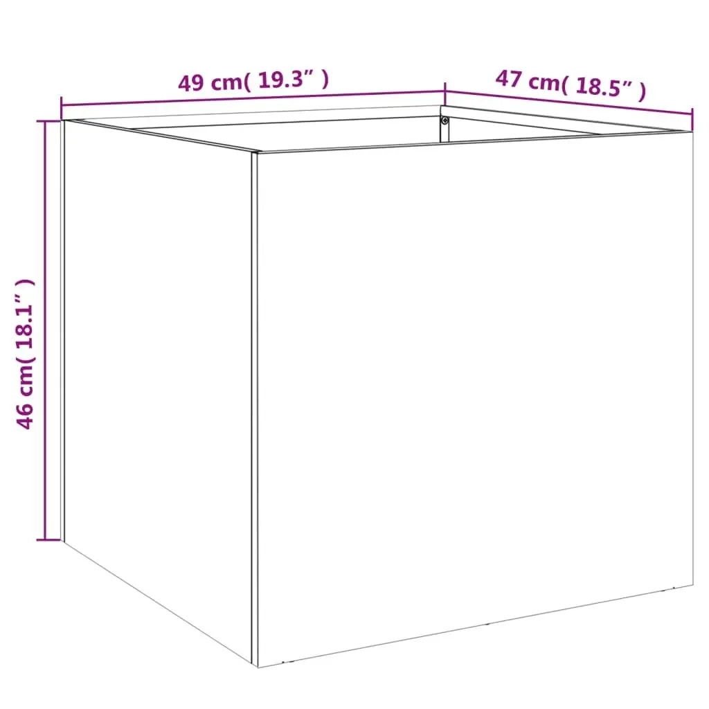 Planter Silver 49x47x46 cm Stainless Steel 841567