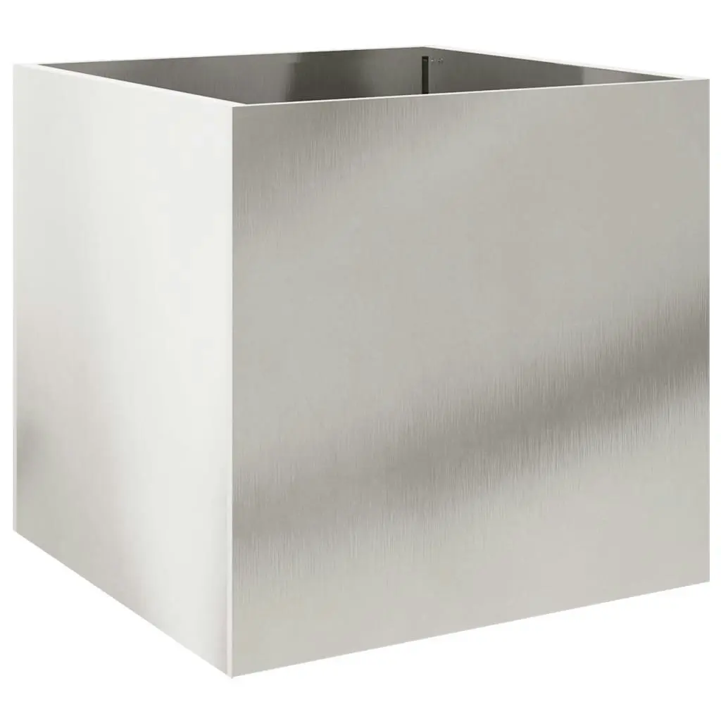 Planter Silver 49x47x46 cm Stainless Steel 841567