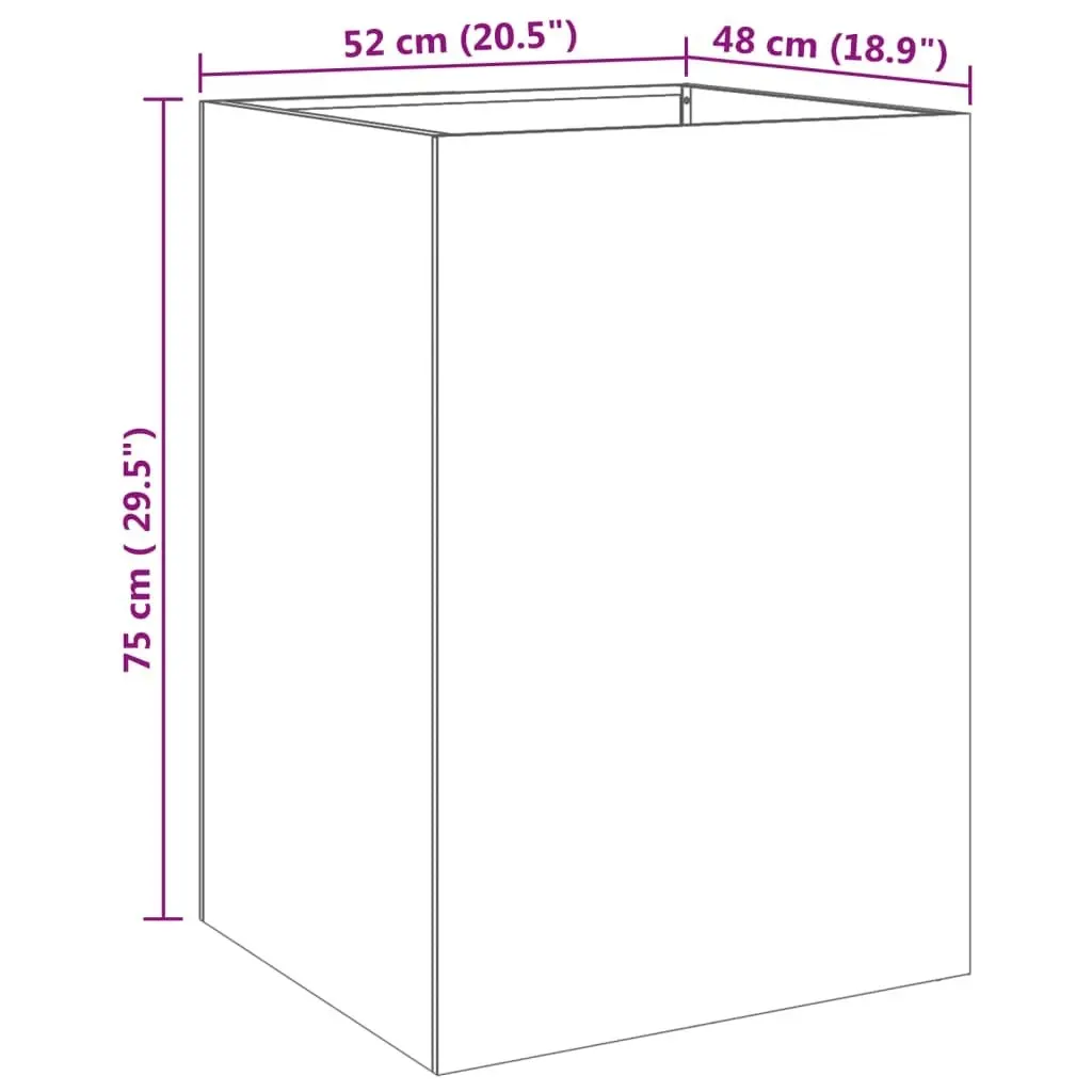 Planter Silver 52x48x75 cm Stainless Steel 841587