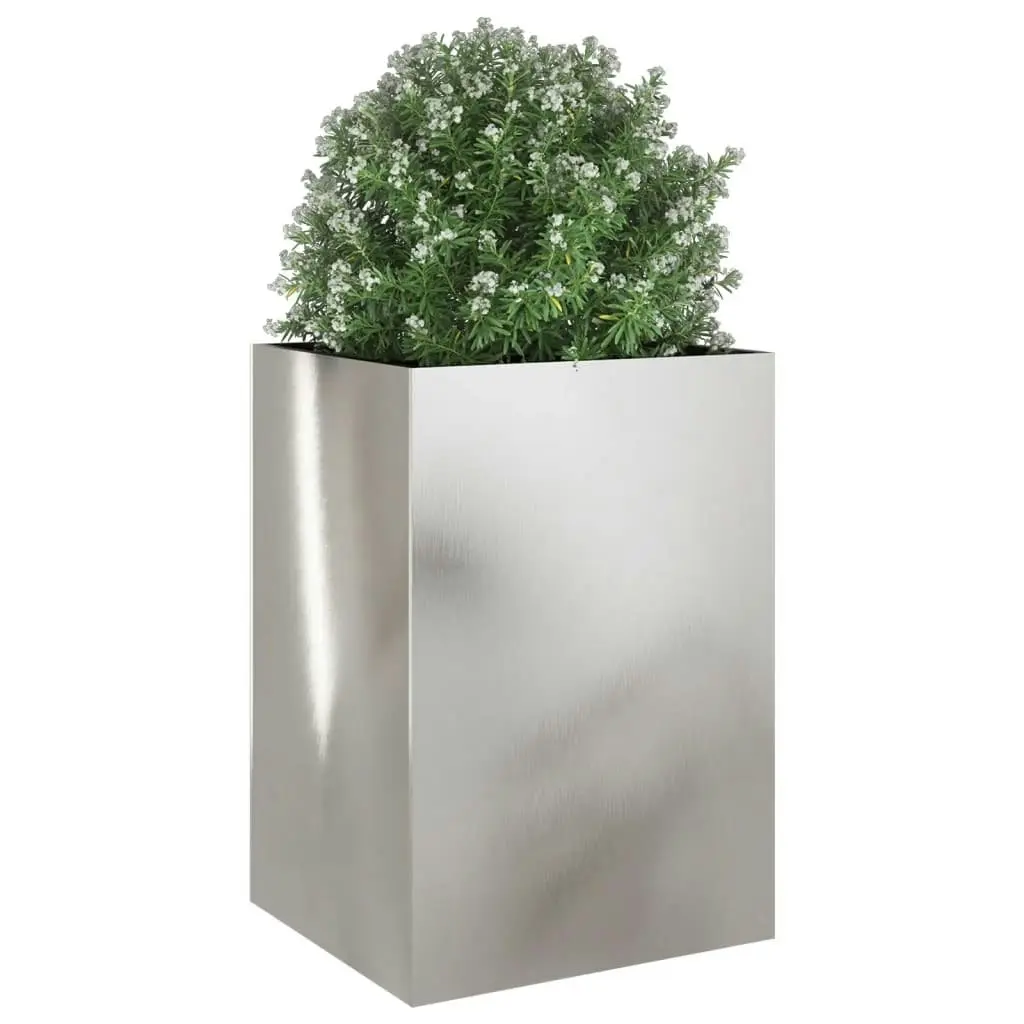 Planter Silver 52x48x75 cm Stainless Steel 841587