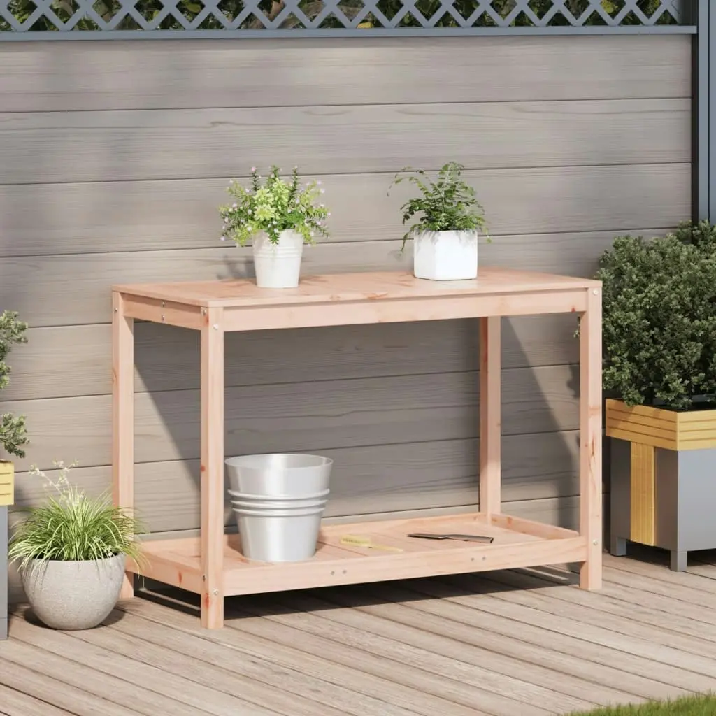 Potting Table with Shelf 108x50x75 cm Solid Wood Douglas 832405