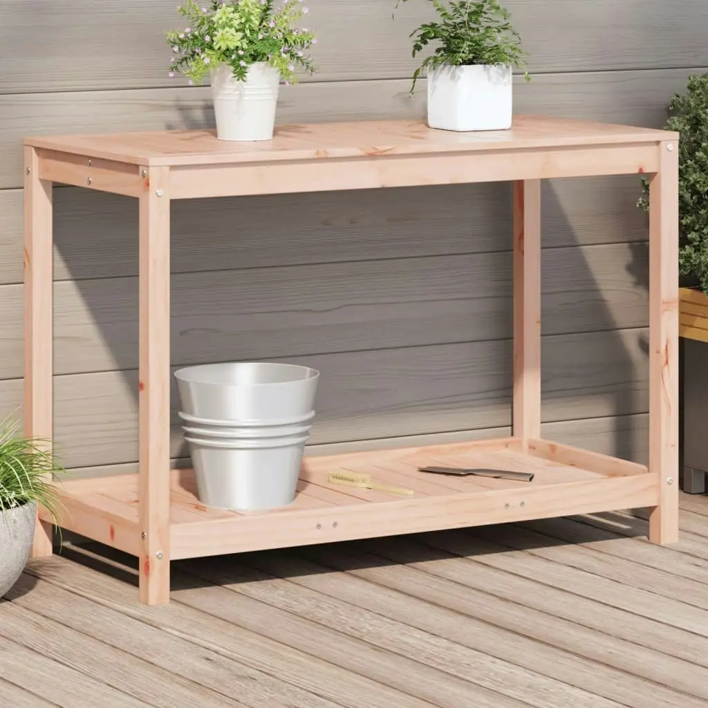 Potting Table with Shelf 108x50x75 cm Solid Wood Douglas 832405