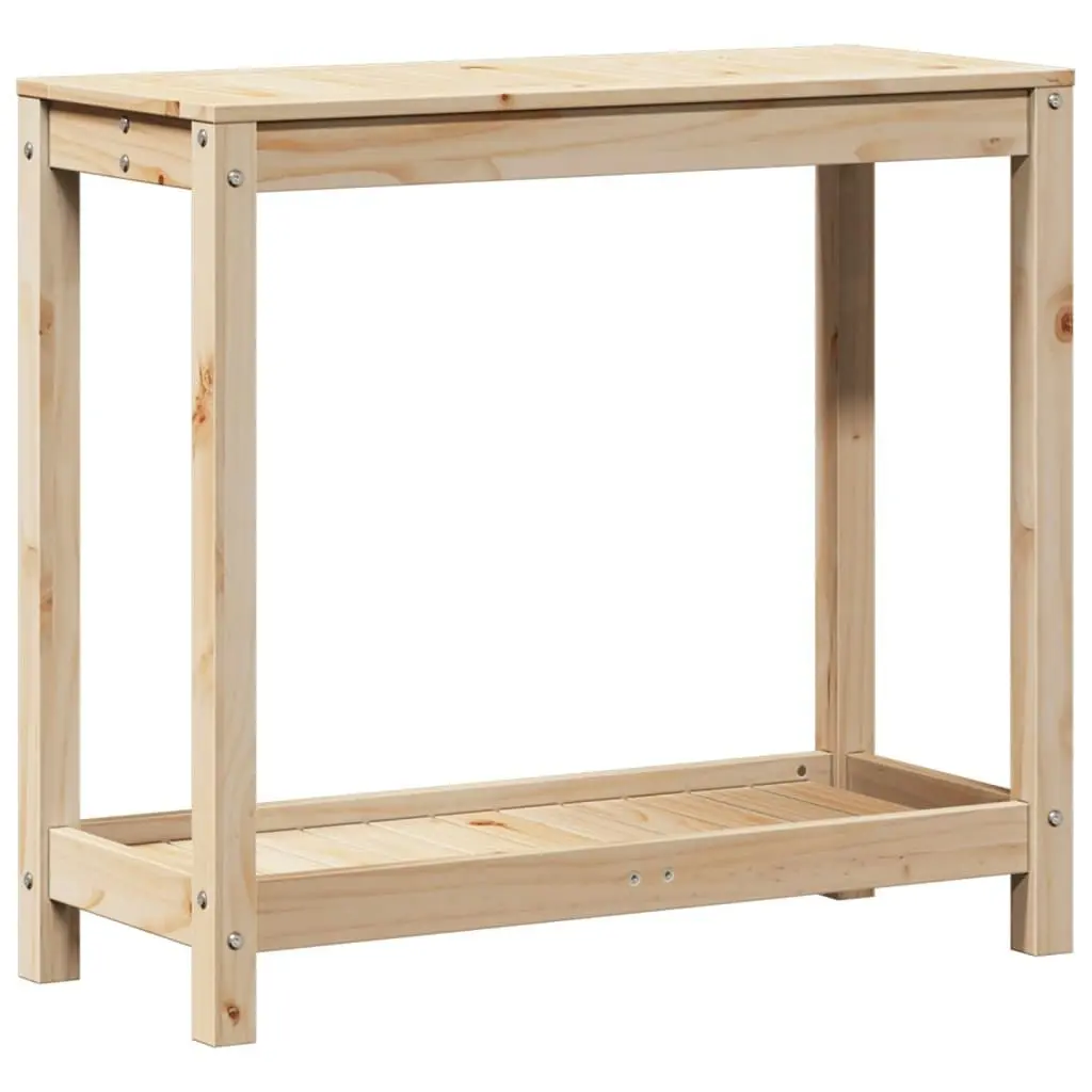 Potting Table with Shelf 82.5x35x75 cm Solid Wood Pine 832387