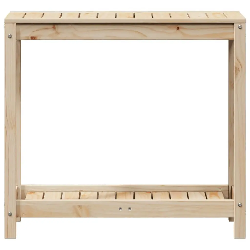 Potting Table with Shelf 82.5x35x75 cm Solid Wood Pine 832387