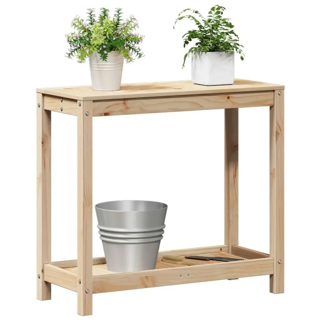 Potting Table with Shelf 82.5x35x75 cm Solid Wood Pine 832387