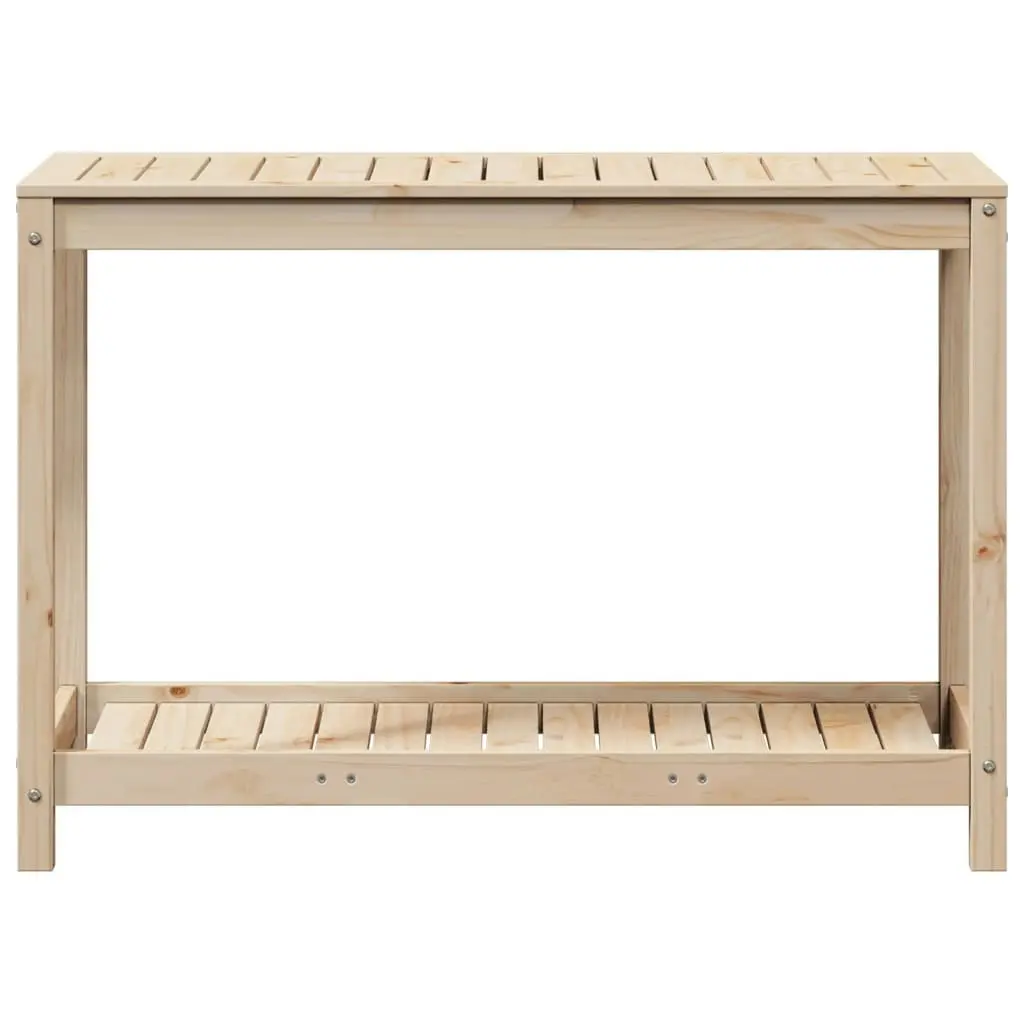 Potting Table with Shelf 108x50x75 cm Solid Wood Pine 832402