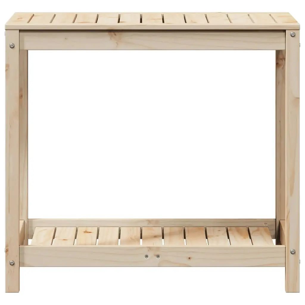 Potting Table with Shelf 82.5x50x75 cm Solid Wood Pine 832397